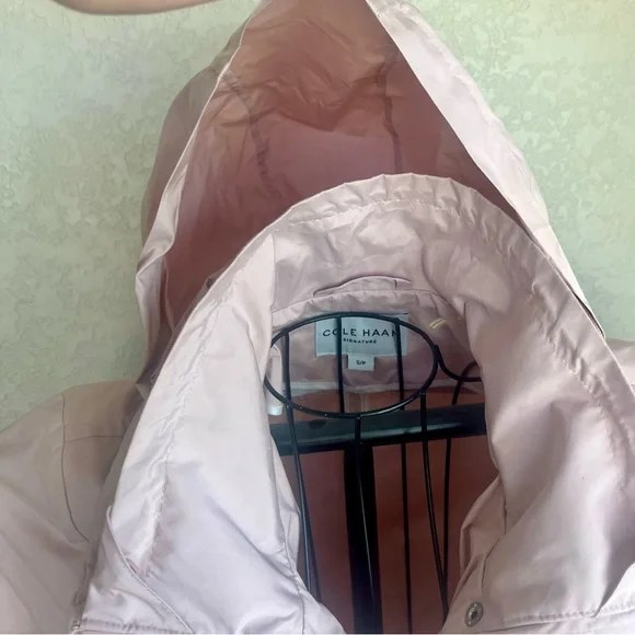 Cole Haan Snap Front Zip Hooded Collar Jacket size S - Picture 4 of 10